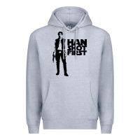Heather Grey han shot first Premium Hoodie - linhVisuals
