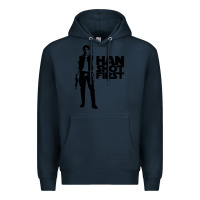 Navy han shot first Premium Hoodie - linhVisuals