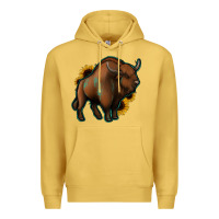 Antique Gold Western  Bison Premium Hoodie - Jasminsmagicworld