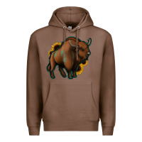 Chestnut Western  Bison Premium Hoodie - Jasminsmagicworld