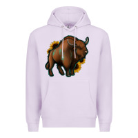 Lilac Western  Bison Premium Hoodie - Jasminsmagicworld
