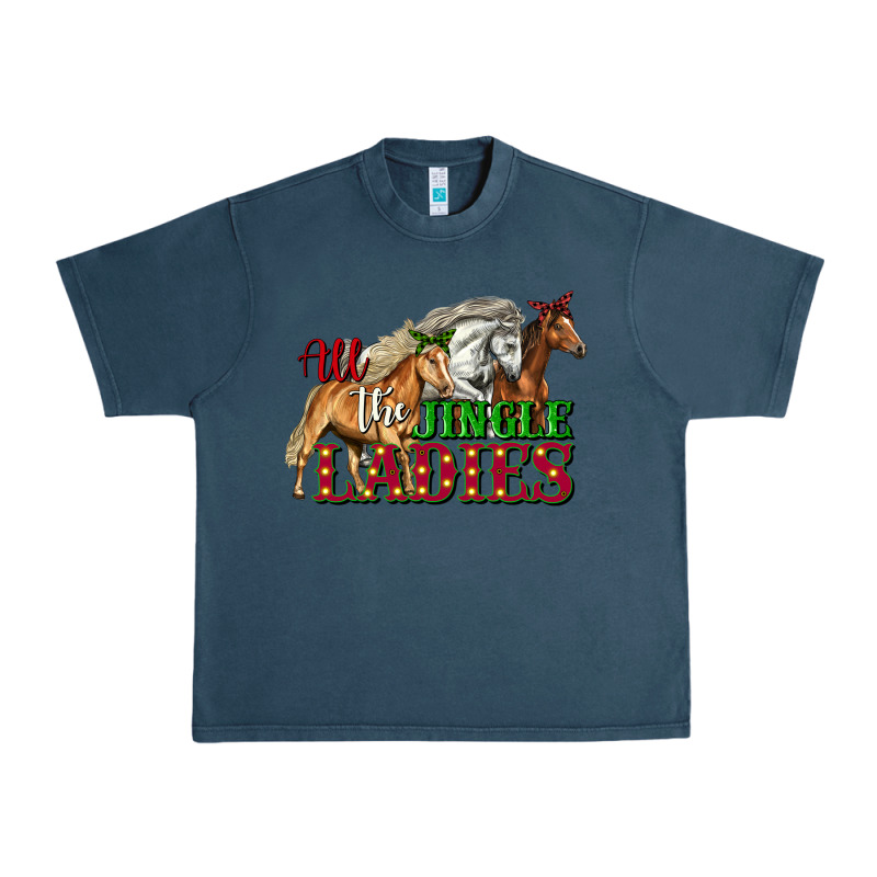 All The Jingle Ladies Christmas Horses Urban Heavy Tee by LillyAllenDesigns | Teevron