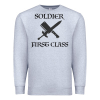 Heather Grey Soldier First Class Premium Sweatshirt - Bettercallsaul
