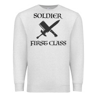 Oatmeal Heather Soldier First Class Premium Sweatshirt - Bettercallsaul