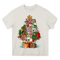 Cream nurse christmas tree Heavy Core Tee - FaDigitalArtStudio