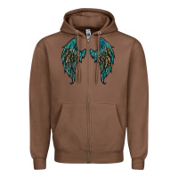 Chestnut turquoise leopard wings Zipper Hoodie - RanaPortraitStore