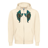 Sandshell turquoise leopard wings Zipper Hoodie - RanaPortraitStore
