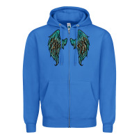 True Royal turquoise leopard wings Zipper Hoodie - RanaPortraitStore
