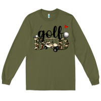 Army Green golf dad Long Sleeve Tee - Artiststas
