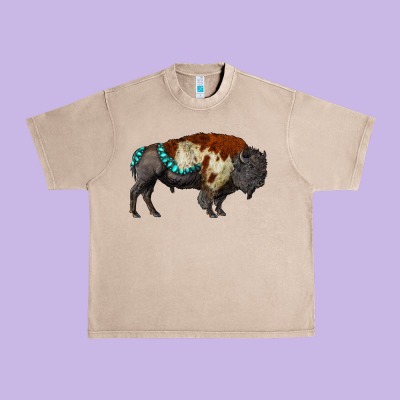 Gemstone Bison Urban Heavy Tee Designed By Ranaportraitstore