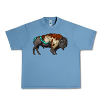 Pebble Blue gemstone bison Urban Heavy Tee - RanaPortraitStore