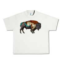 Pistachio gemstone bison Urban Heavy Tee - RanaPortraitStore