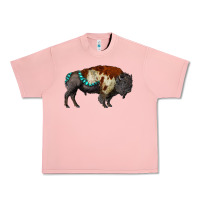 Salmon gemstone bison Urban Heavy Tee - RanaPortraitStore
