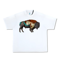 White gemstone bison Urban Heavy Tee - RanaPortraitStore