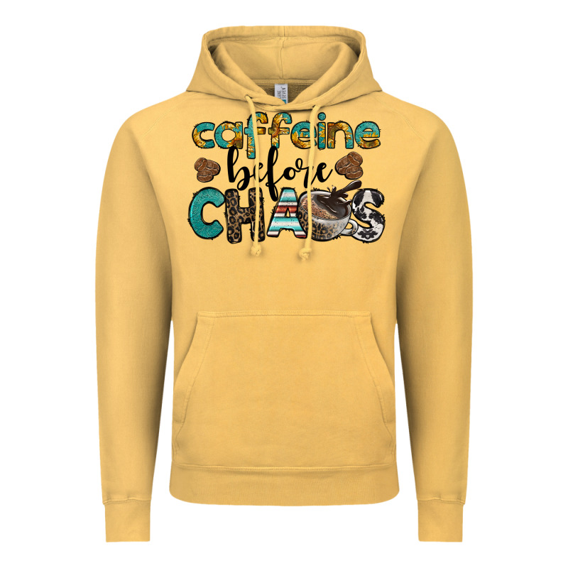Western Caffeine Before Chaos Vintage Hoodie by BarkalooDesign | Teevron