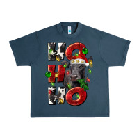 Midnight Navy Christmas ho ho ho black angus Urban Heavy Tee - LillyAllenDesigns