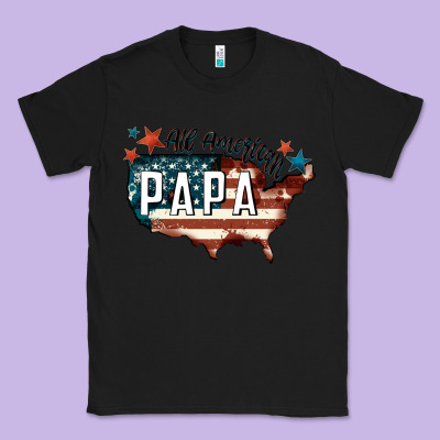 All American Papa Classic Tee Designed By Fadigitalartstudio