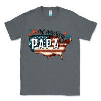 Charcoal Heather all american papa Classic Tee - FaDigitalArtStudio
