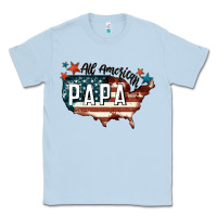 Dusty Blue all american papa Classic Tee - FaDigitalArtStudio