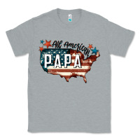 Heather Grey all american papa Classic Tee - FaDigitalArtStudio