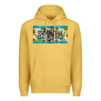 Antique Gold french bulldog mom license plate template Premium Hoodie - BarkalooDesign