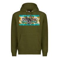 Army Green french bulldog mom license plate template Premium Hoodie - BarkalooDesign