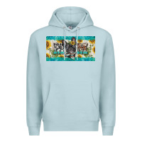 Blue Mist french bulldog mom license plate template Premium Hoodie - BarkalooDesign