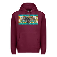 Burgundy french bulldog mom license plate template Premium Hoodie - BarkalooDesign