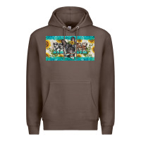 Coffee french bulldog mom license plate template Premium Hoodie - BarkalooDesign