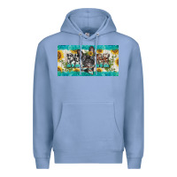 Colony Blue french bulldog mom license plate template Premium Hoodie - BarkalooDesign