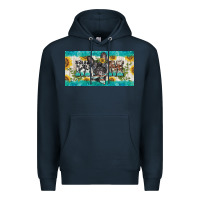 Navy french bulldog mom license plate template Premium Hoodie - BarkalooDesign