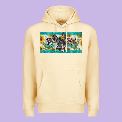 French Bulldog Mom License Plate Template Premium Hoodie Designed By Barkaloodesign