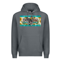 Rock french bulldog mom license plate template Premium Hoodie - BarkalooDesign