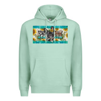 Seafoam french bulldog mom license plate template Premium Hoodie - BarkalooDesign