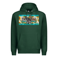 Sports Green french bulldog mom license plate template Premium Hoodie - BarkalooDesign