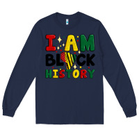 Navy i am black history Long Sleeve Tee - Artiststas