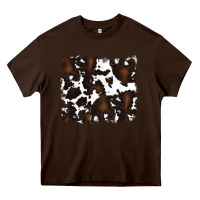 Chocolate Brown cowhide Heavy Core Tee - RanaPortraitStore