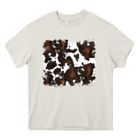 Cream cowhide Heavy Core Tee - RanaPortraitStore