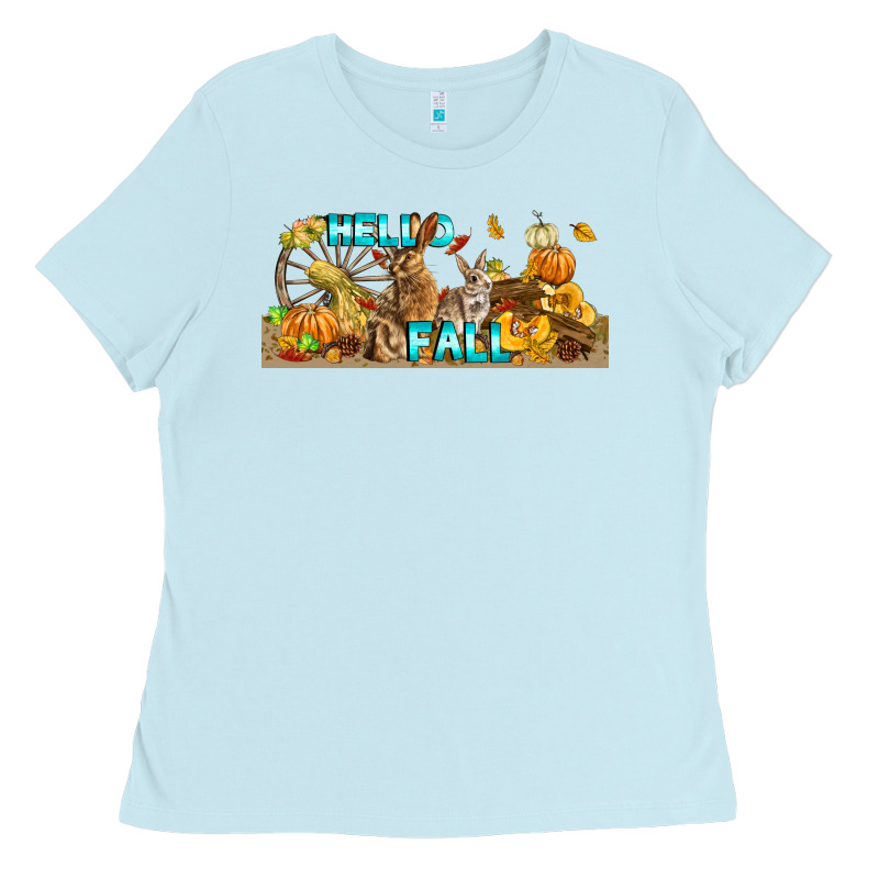 Hello Fall Rabbit Ladies Tee by LillyAllenDesigns | Teevron