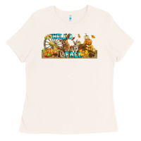 Bone Hello Fall Rabbit Ladies Tee - LillyAllenDesigns