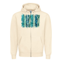 Sandshell turquoise leopard watercolor brushstroke background Zipper Hoodie - RanaPortraitStore