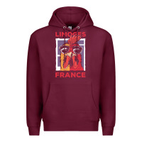 Burgundy limoges t  shirt limoges france gallic rooster t  shirt Premium Hoodie - linhVisuals