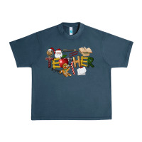 Midnight Navy christmas teacher Urban Heavy Tee - LillyAllenDesigns