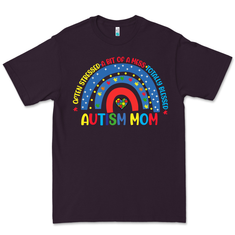 Often Stressed A Bit Of A Mess Totally Blessed Aut Premium Tee by CowhideDigitalArt | Teevron