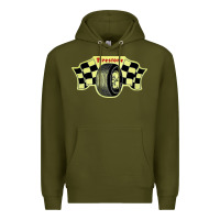 Army Green firestone one racing Premium Hoodie - linhVisuals