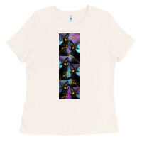 Bone Black Cat Halloween Ladies Tee - LillyAllenDesigns