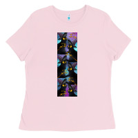 Bubblegum Pink Black Cat Halloween Ladies Tee - LillyAllenDesigns