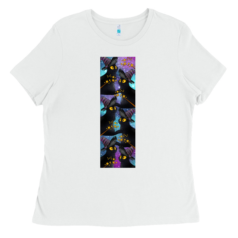 Black Cat Halloween Ladies Tee by LillyAllenDesigns | Teevron
