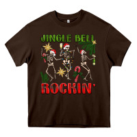 Chocolate Brown Jingle Bell Rockin' Heavy Core Tee - BundleAndBundleShop