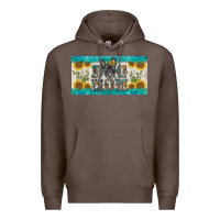 Coffee dog mom french  bulldog license plate template Premium Hoodie - BarkalooDesign